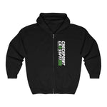 Option 2: Zip Front Hoodie (Green & White)