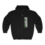Option 2: Zip Front Hoodie (Green & White)