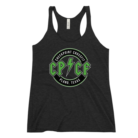 Green Check It Off Women's Racerback Tank