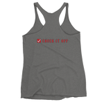 Red Check It Off Women's Racerback Tank