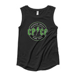 Green Check It Off Women's Cap Sleeve Tank