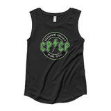 Green Check It Off Women's Cap Sleeve Tank